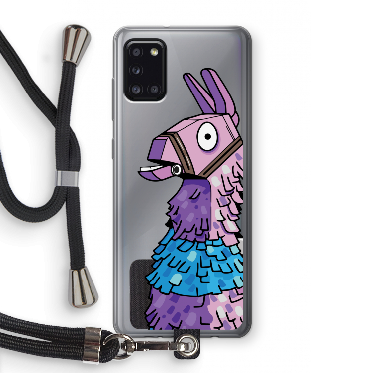 Lama: Samsung Galaxy A31 Transparant Hoesje met koord