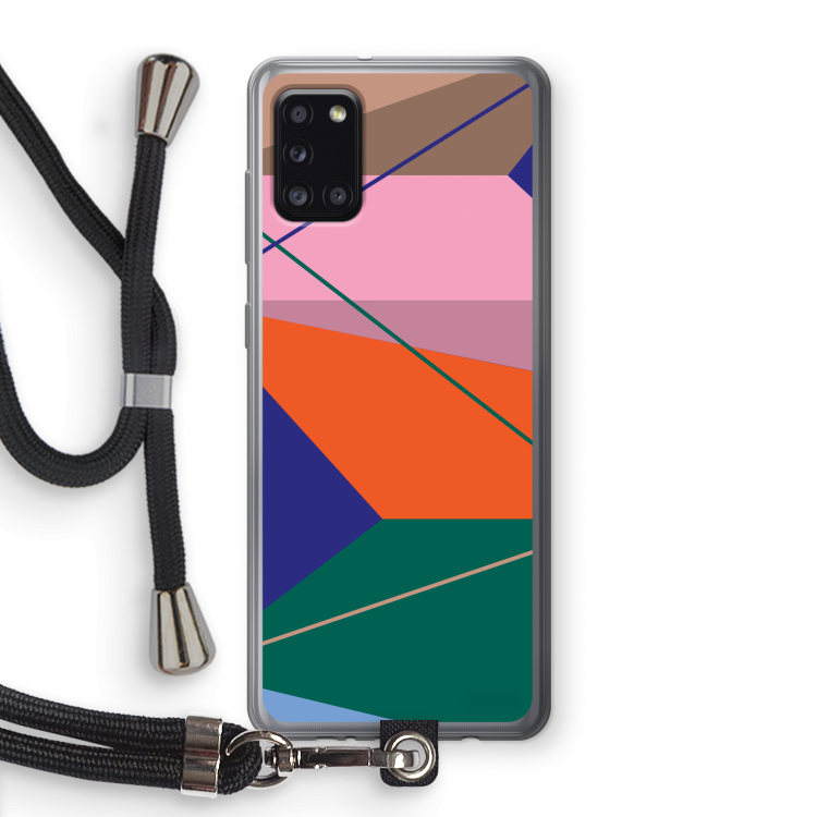 Gestalte 1: Samsung Galaxy A31 Transparant Hoesje met koord