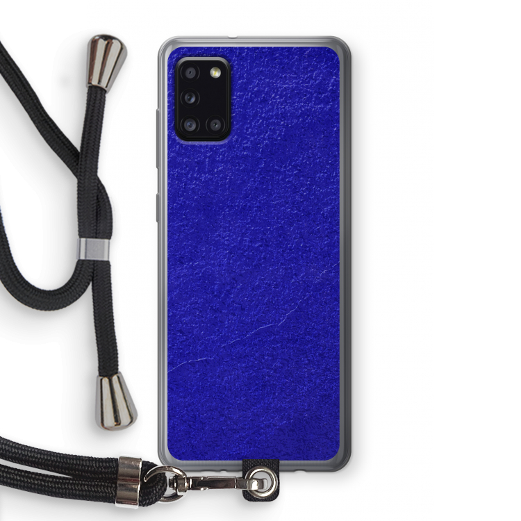 Majorelle Blue: Samsung Galaxy A31 Transparant Hoesje met koord