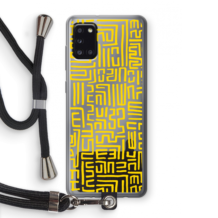 Majorelle Blue Print: Samsung Galaxy A31 Transparant Hoesje met koord