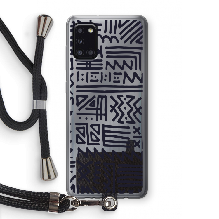Marrakech print: Samsung Galaxy A31 Transparant Hoesje met koord