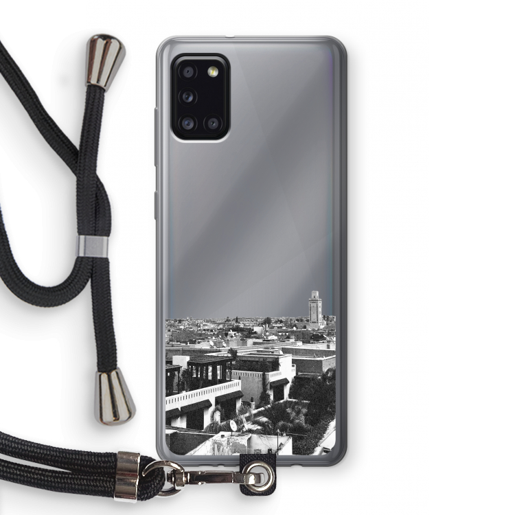 Marrakech Skyline : Samsung Galaxy A31 Transparant Hoesje met koord