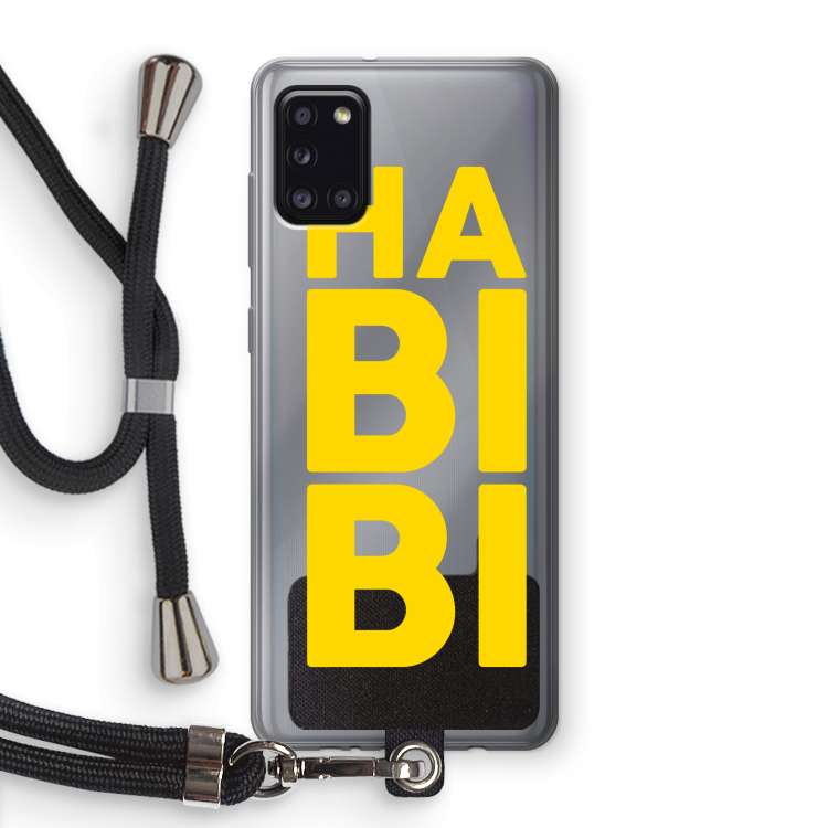 Habibi Majorelle : Samsung Galaxy A31 Transparant Hoesje met koord
