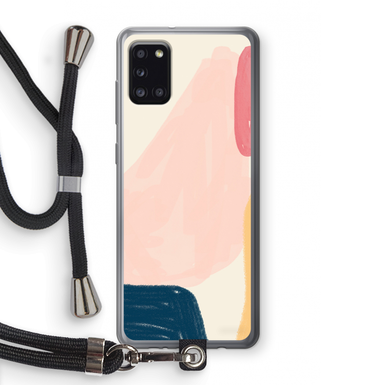 Saturday Flow: Samsung Galaxy A31 Transparant Hoesje met koord