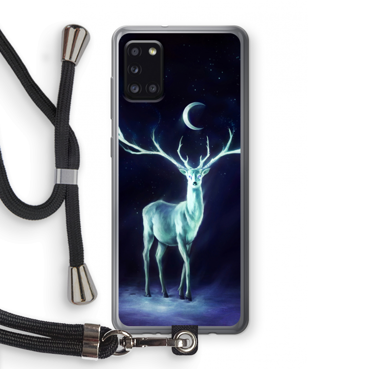 Nightbringer: Samsung Galaxy A31 Transparant Hoesje met koord