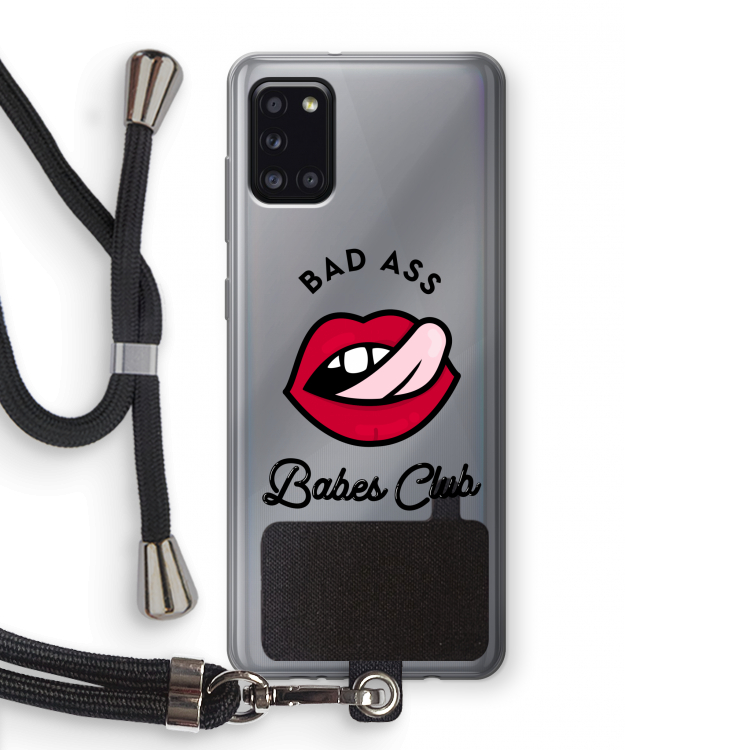 Badass Babes Club: Samsung Galaxy A31 Transparant Hoesje met koord
