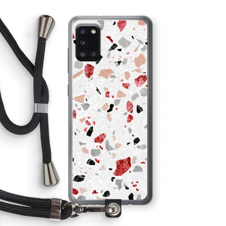 Terrazzo N°12: Samsung Galaxy A31 Transparant Hoesje met koord