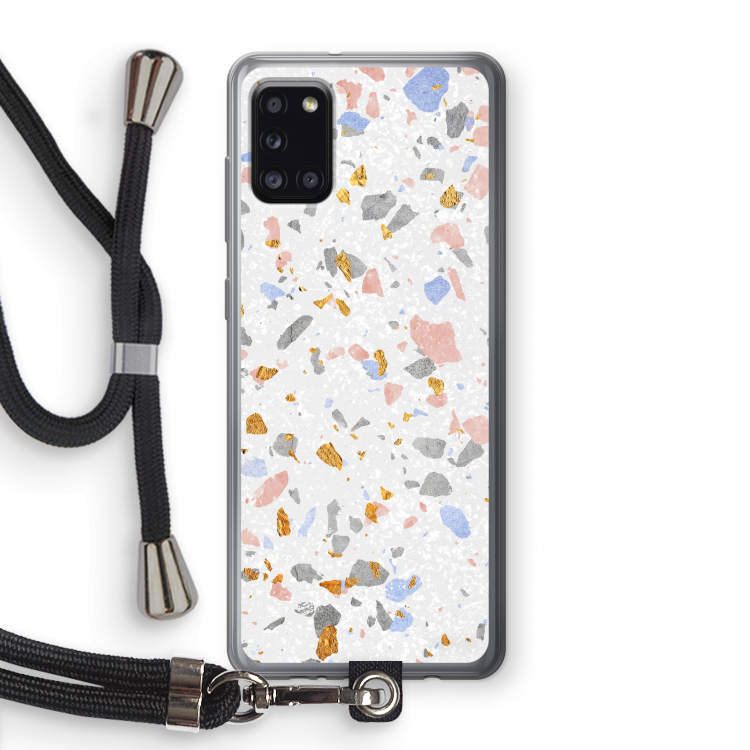 Terrazzo N°8: Samsung Galaxy A31 Transparant Hoesje met koord