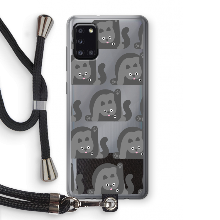 Cats: Samsung Galaxy A31 Transparant Hoesje met koord