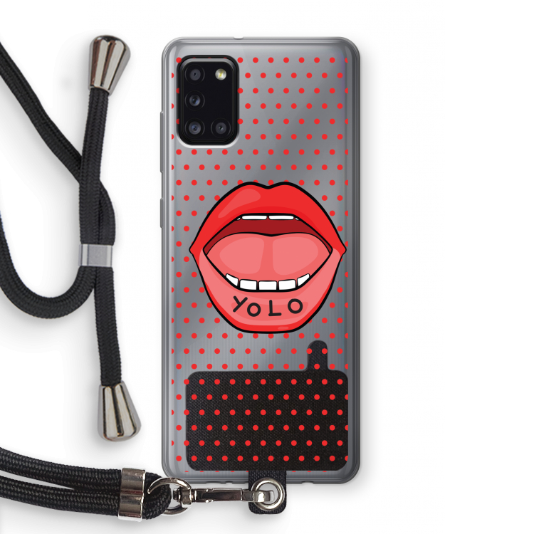Yolo Denise: Samsung Galaxy A31 Transparant Hoesje met koord