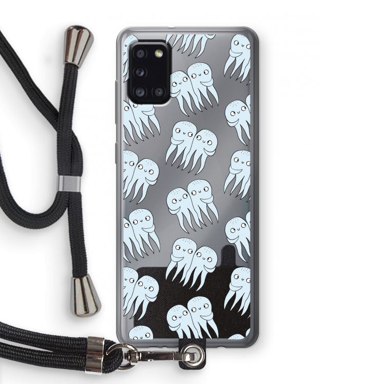 Octopussen: Samsung Galaxy A31 Transparant Hoesje met koord