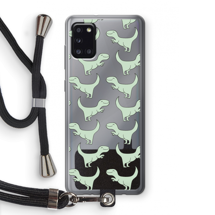Dinos: Samsung Galaxy A31 Transparant Hoesje met koord
