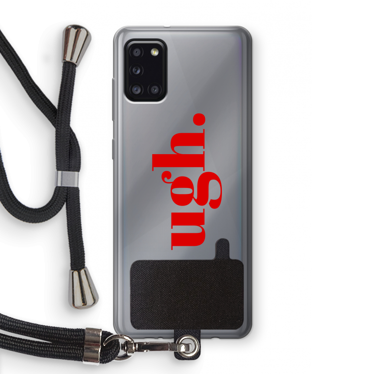 Ugh: Samsung Galaxy A31 Transparant Hoesje met koord