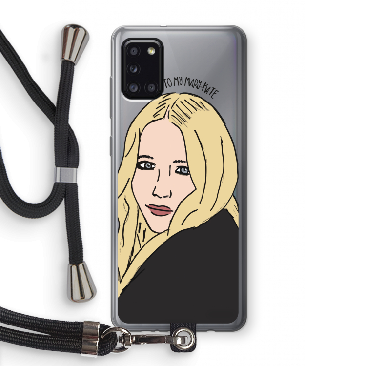 Mary Kate: Samsung Galaxy A31 Transparant Hoesje met koord