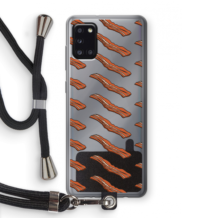 Bacon to my eggs #2: Samsung Galaxy A31 Transparant Hoesje met koord