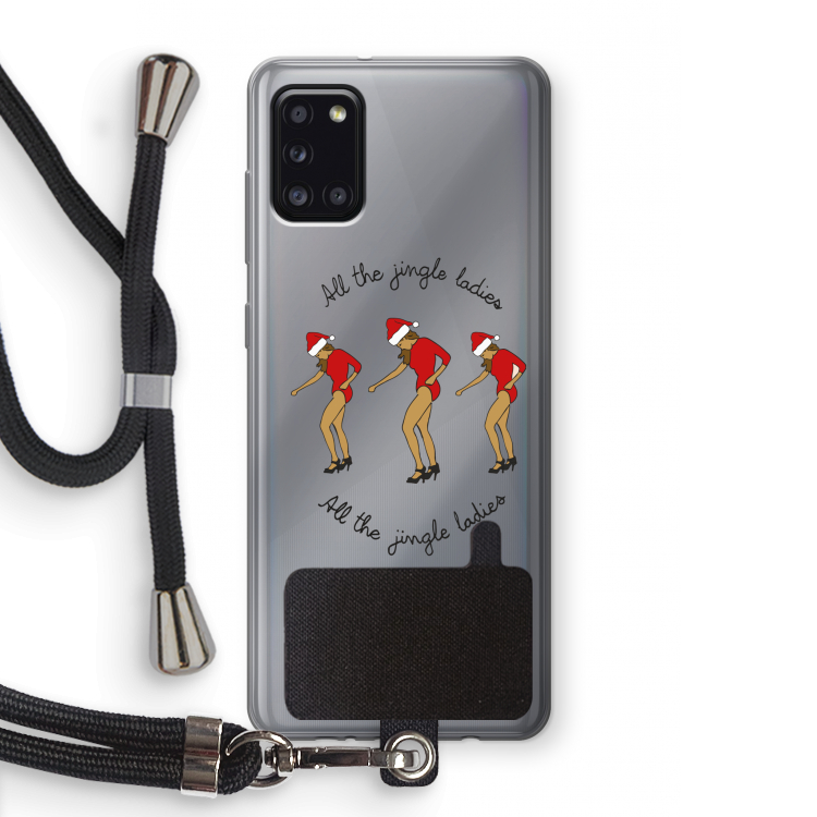 Jingle Ladies: Samsung Galaxy A31 Transparant Hoesje met koord