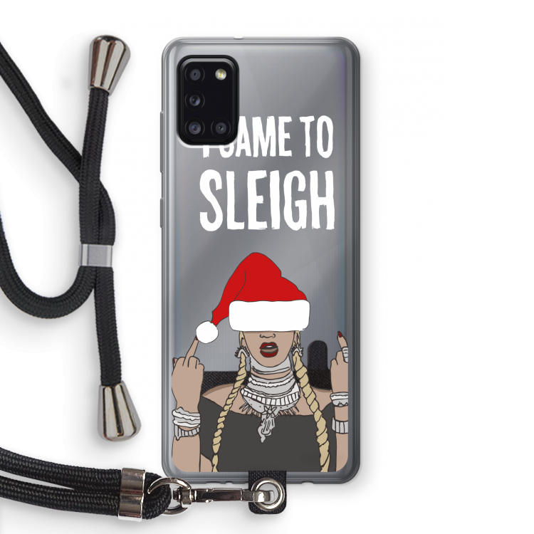 Came To Sleigh: Samsung Galaxy A31 Transparant Hoesje met koord