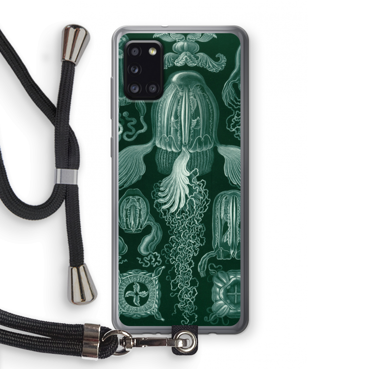 Haeckel Cubomedusae: Samsung Galaxy A31 Transparant Hoesje met koord