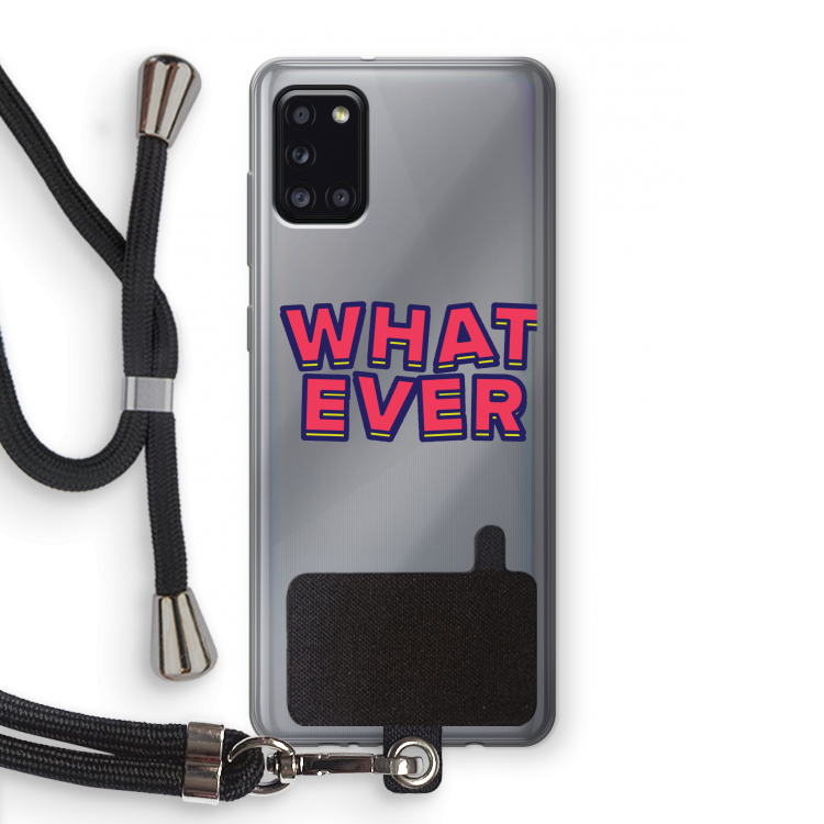 Whatever: Samsung Galaxy A31 Transparant Hoesje met koord