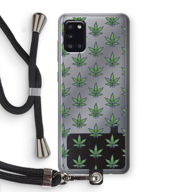 Weed: Samsung Galaxy A31 Transparant Hoesje met koord