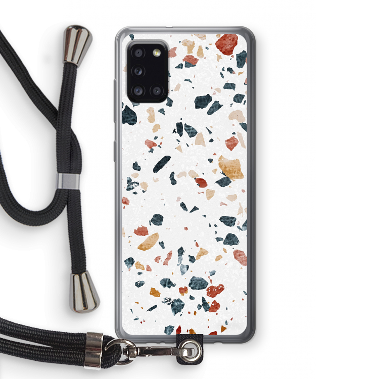 Terrazzo N°4: Samsung Galaxy A31 Transparant Hoesje met koord