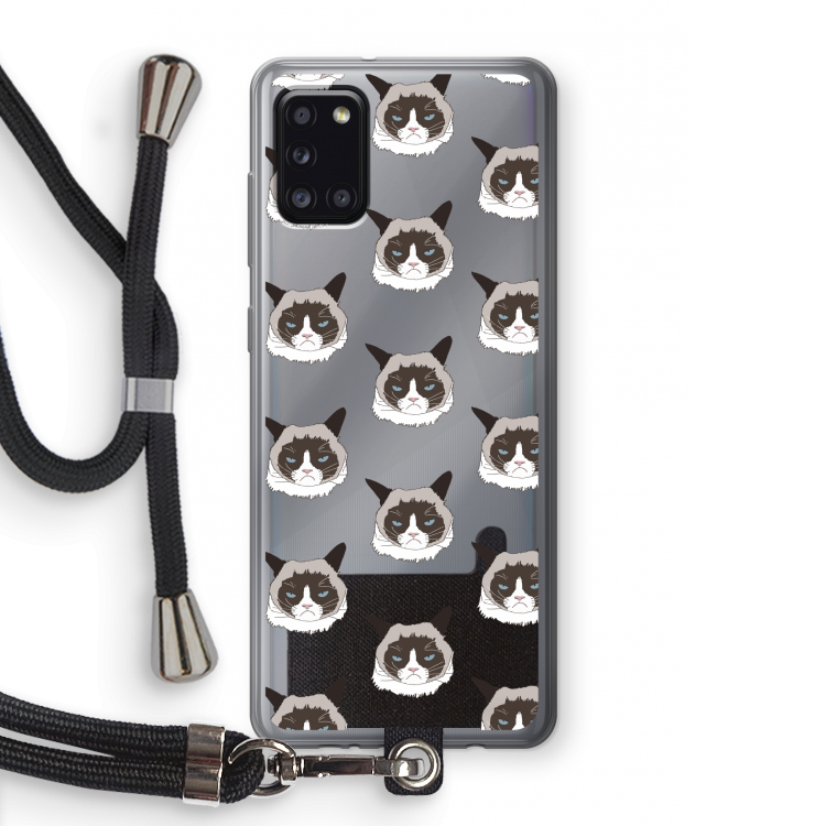 It's a Purrr Case: Samsung Galaxy A31 Transparant Hoesje met koord