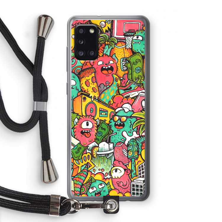 Vexx City: Samsung Galaxy A31 Transparant Hoesje met koord