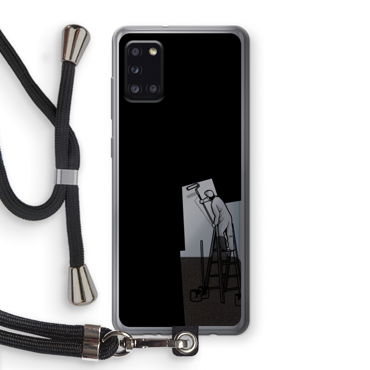 Musketon Painter: Samsung Galaxy A31 Transparant Hoesje met koord