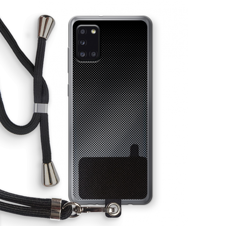 Musketon Halftone: Samsung Galaxy A31 Transparant Hoesje met koord