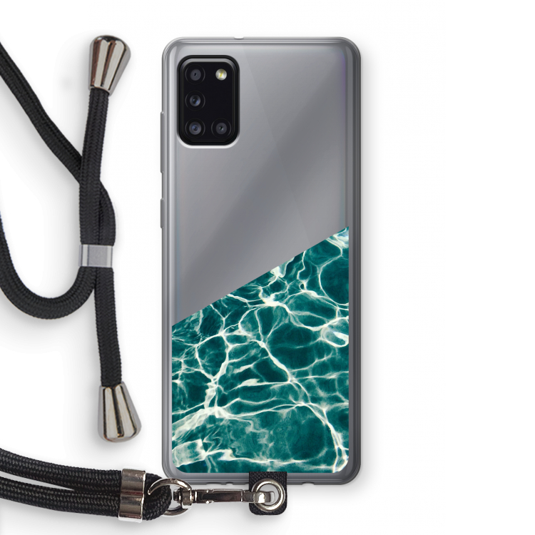 Weerkaatsing water: Samsung Galaxy A31 Transparant Hoesje met koord