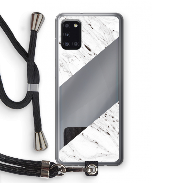 Biggest stripe: Samsung Galaxy A31 Transparant Hoesje met koord