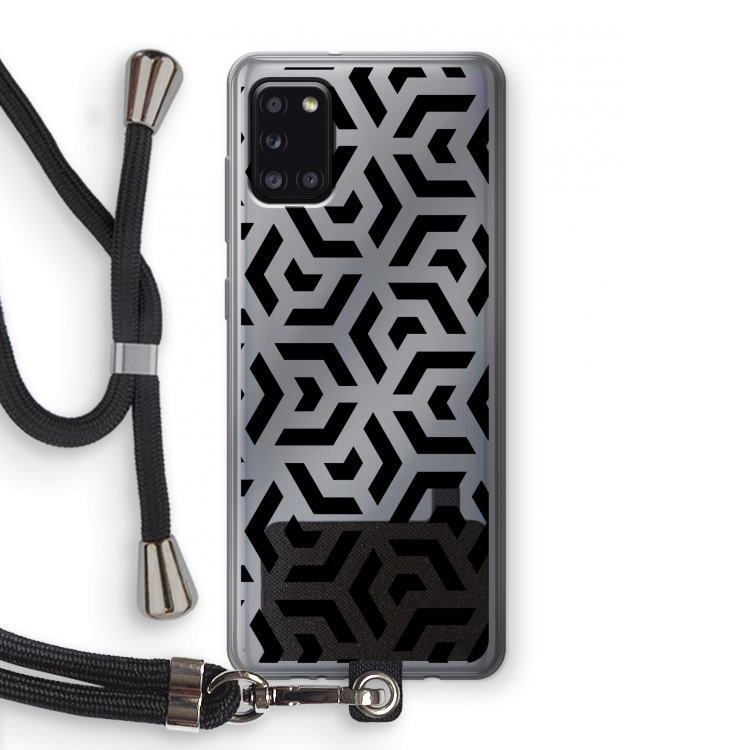 Crazy pattern: Samsung Galaxy A31 Transparant Hoesje met koord
