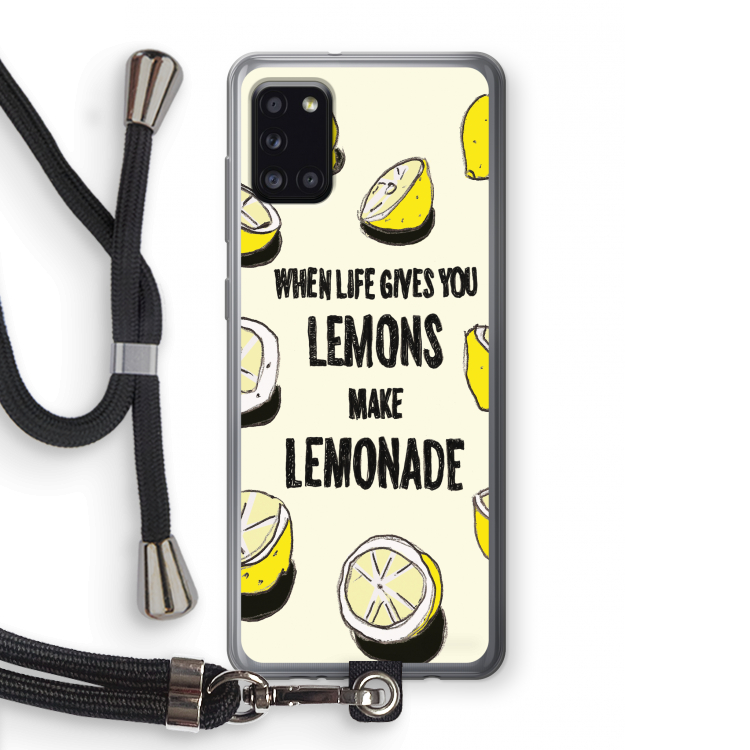 Lemonade: Samsung Galaxy A31 Transparant Hoesje met koord