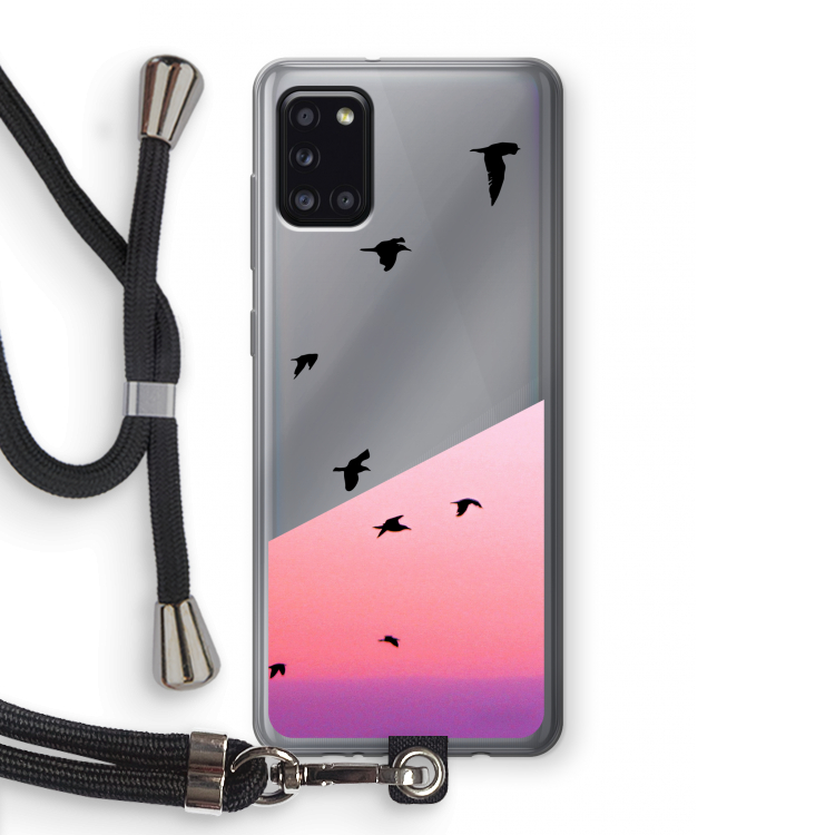 Fly away: Samsung Galaxy A31 Transparant Hoesje met koord