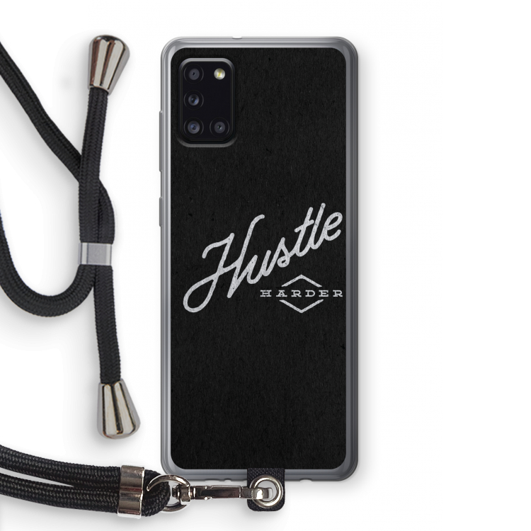 Hustle: Samsung Galaxy A31 Transparant Hoesje met koord