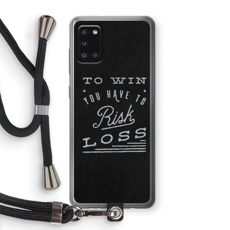 Risk loss: Samsung Galaxy A31 Transparant Hoesje met koord