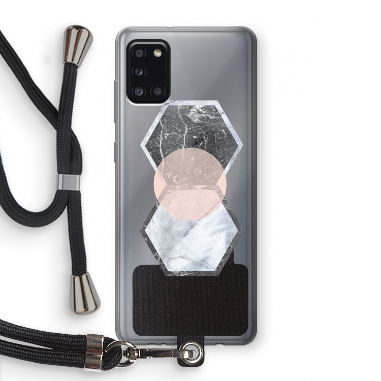 Creatieve toets: Samsung Galaxy A31 Transparant Hoesje met koord