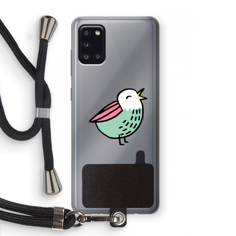 Birdy: Samsung Galaxy A31 Transparant Hoesje met koord