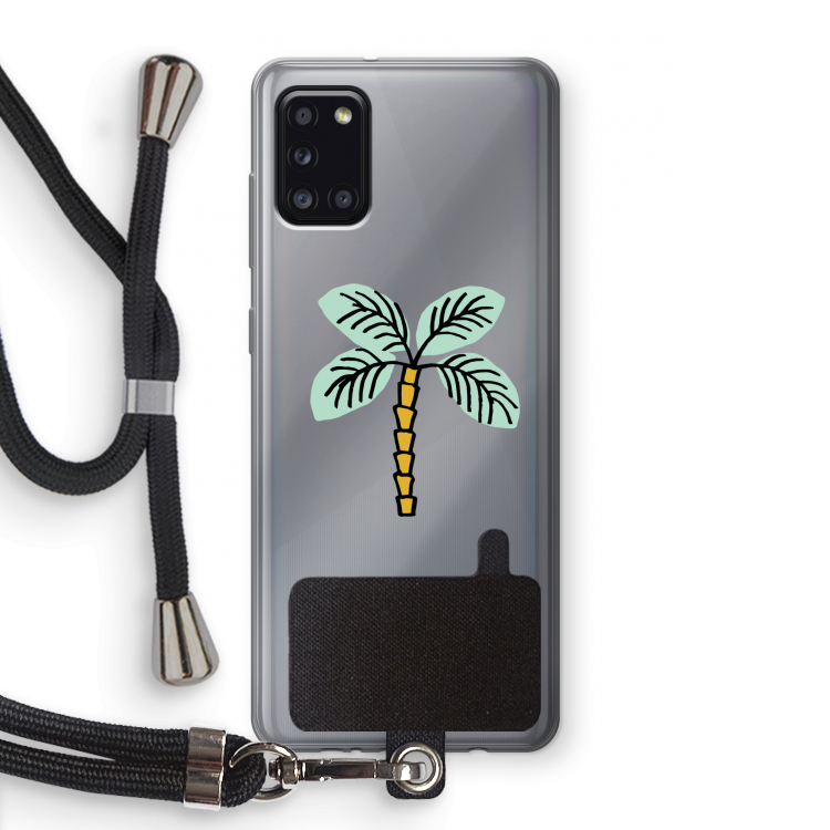 Palmboom: Samsung Galaxy A31 Transparant Hoesje met koord