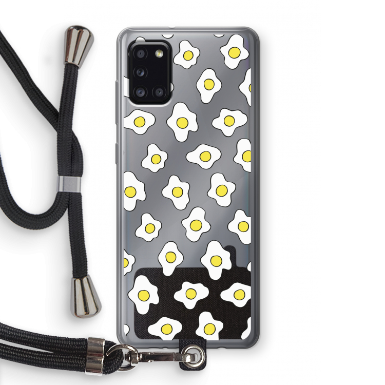 Spiegeleitjes: Samsung Galaxy A31 Transparant Hoesje met koord