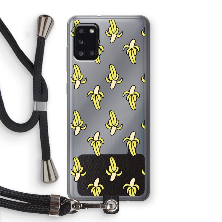 Bananas: Samsung Galaxy A31 Transparant Hoesje met koord