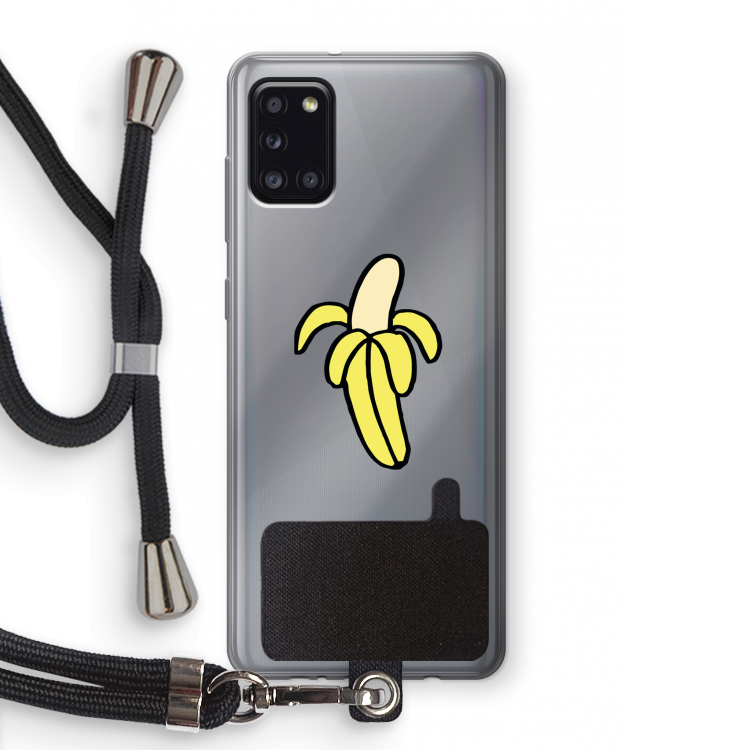 Banana: Samsung Galaxy A31 Transparant Hoesje met koord