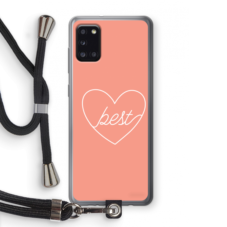 Best heart: Samsung Galaxy A31 Transparant Hoesje met koord