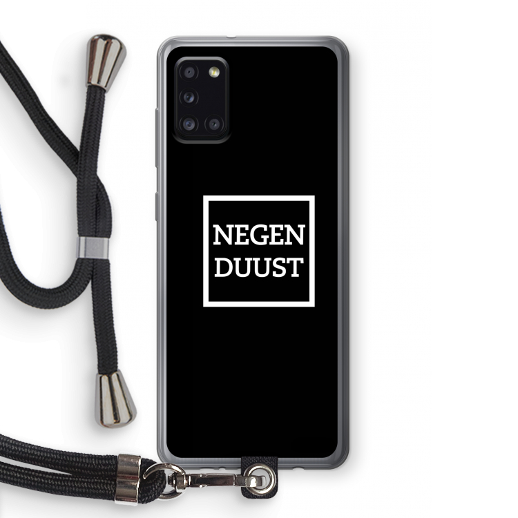 Negenduust black: Samsung Galaxy A31 Transparant Hoesje met koord