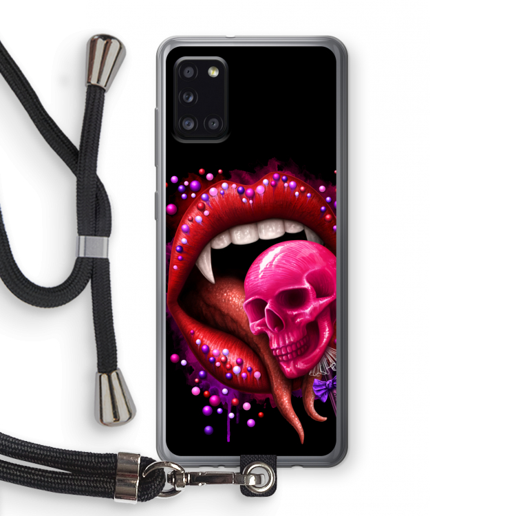Dodelijk zoet: Samsung Galaxy A31 Transparant Hoesje met koord