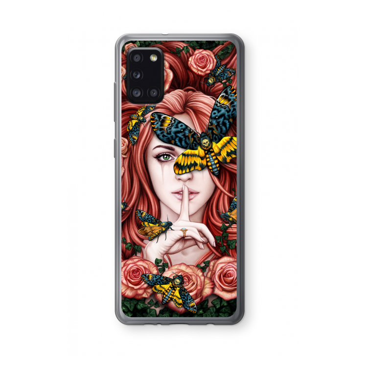 Lady Moth: Samsung Galaxy A31 Transparant Hoesje