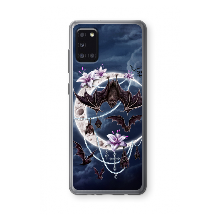 Vleermuizen Maan: Samsung Galaxy A31 Transparant Hoesje