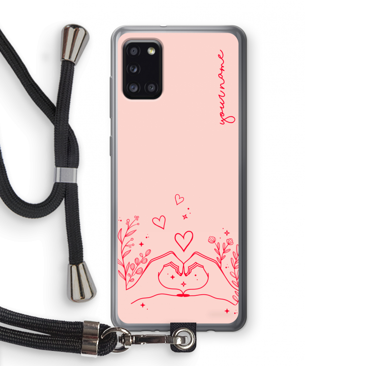 Love is in the air: Samsung Galaxy A31 Transparant Hoesje met koord