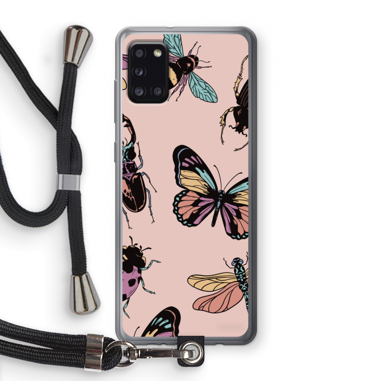 Tiny Bugs: Samsung Galaxy A31 Transparant Hoesje met koord