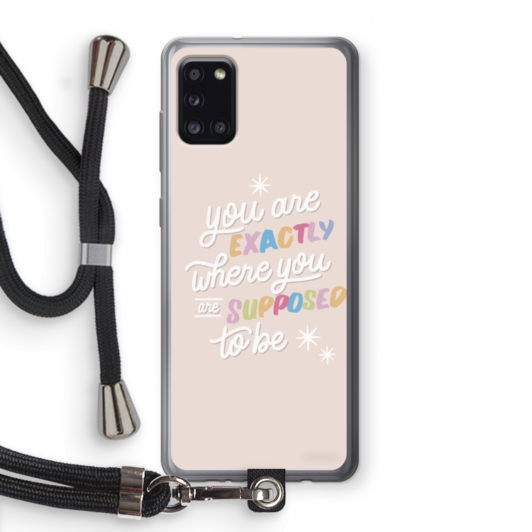 Right Place: Samsung Galaxy A31 Transparant Hoesje met koord